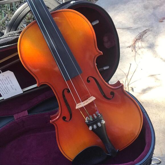 VIOLIN SUZUKI🎄🎁 #220/#202 GLASSER HORSEHAIR BOW with CARRY CASE LIKE NEW - Picture 4 of 12